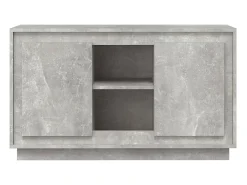 Aparador gris hormigón 102x35x60 cm madera de ingeniería