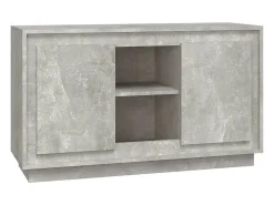 Aparador gris hormigón 102x35x60 cm madera de ingeniería