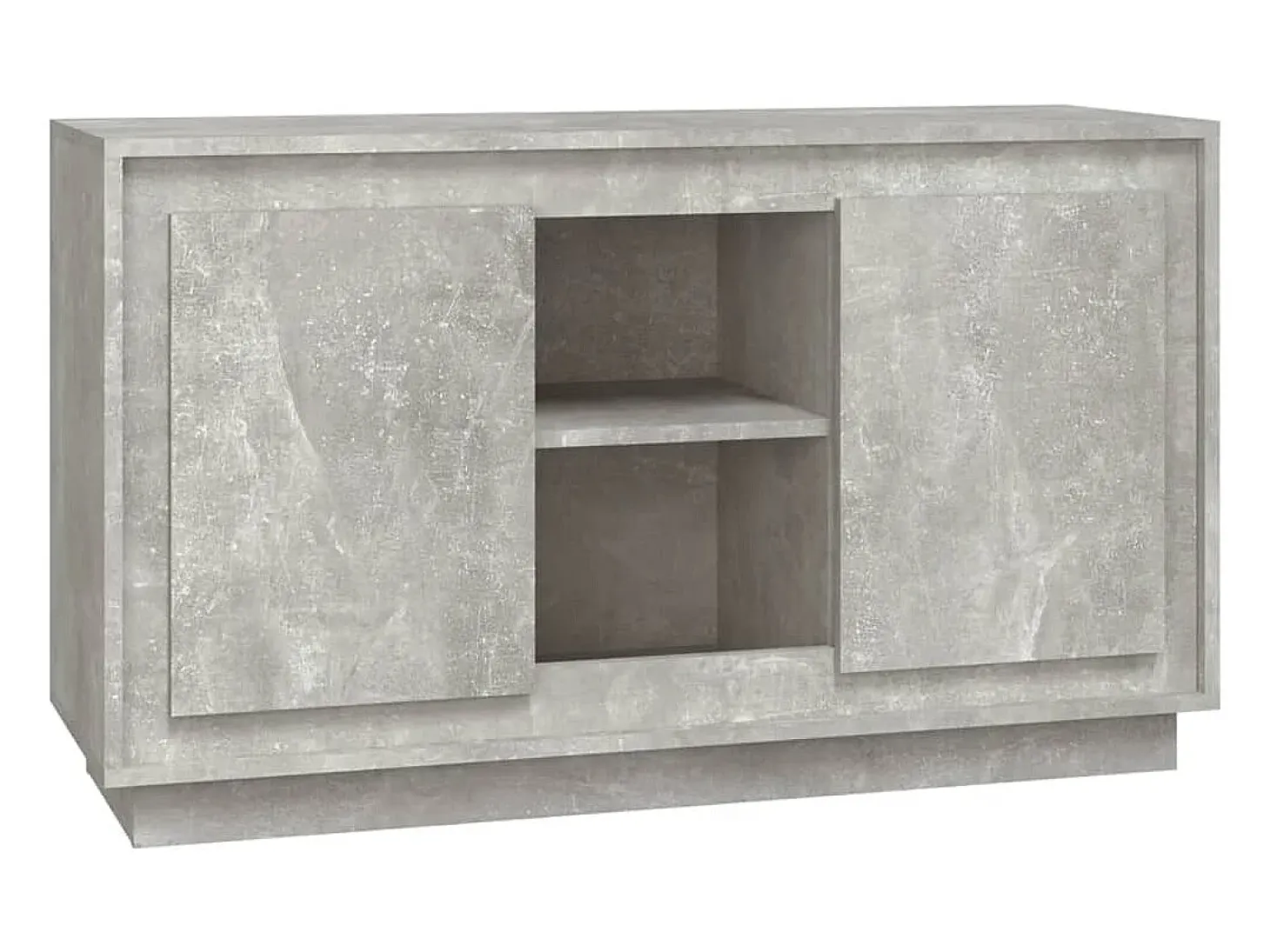 Aparador gris hormigón 102x35x60 cm madera de ingeniería