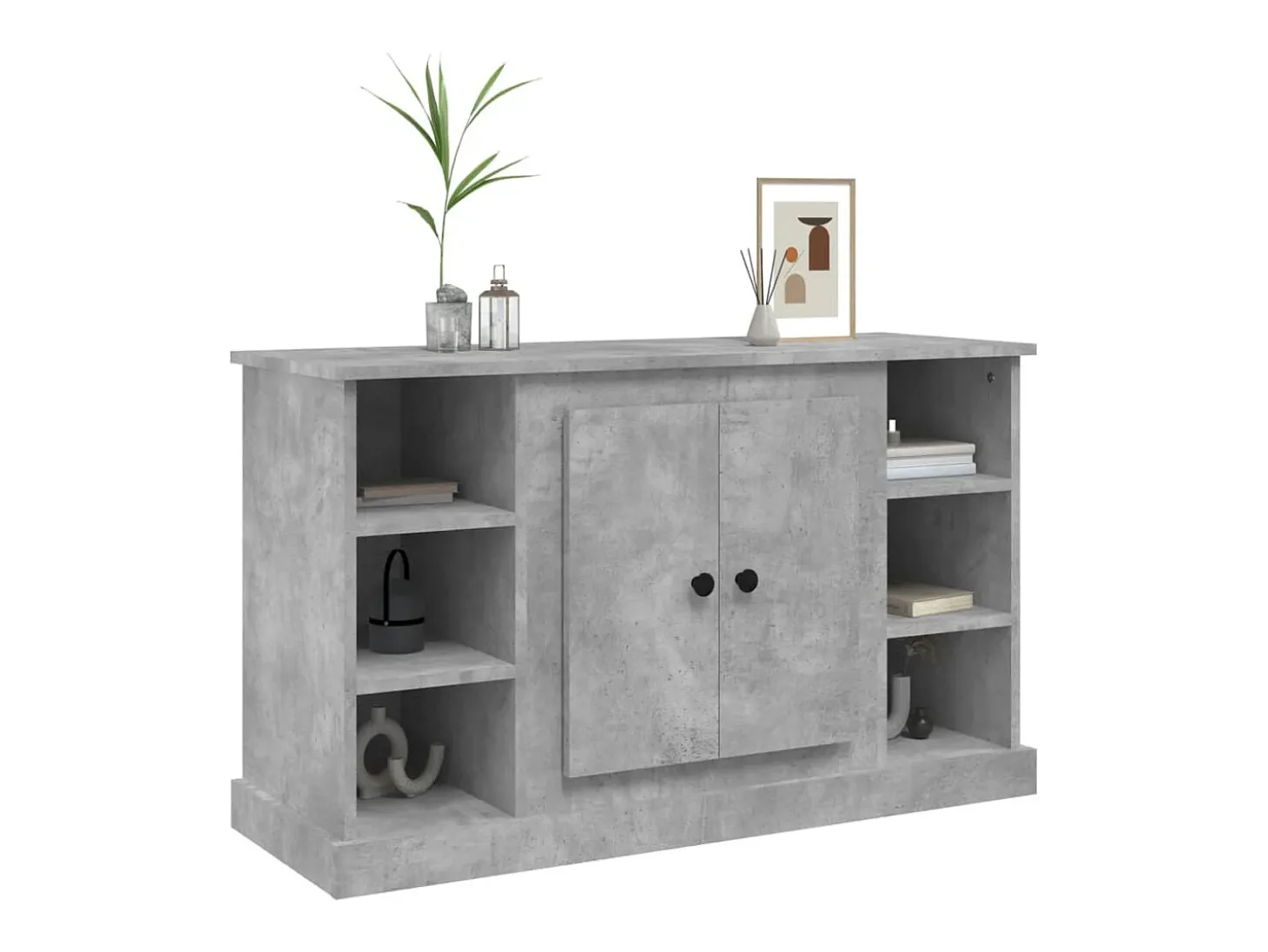 Aparador Gris Hormigón 100x35,5x60 cm Madera de Ingeniería