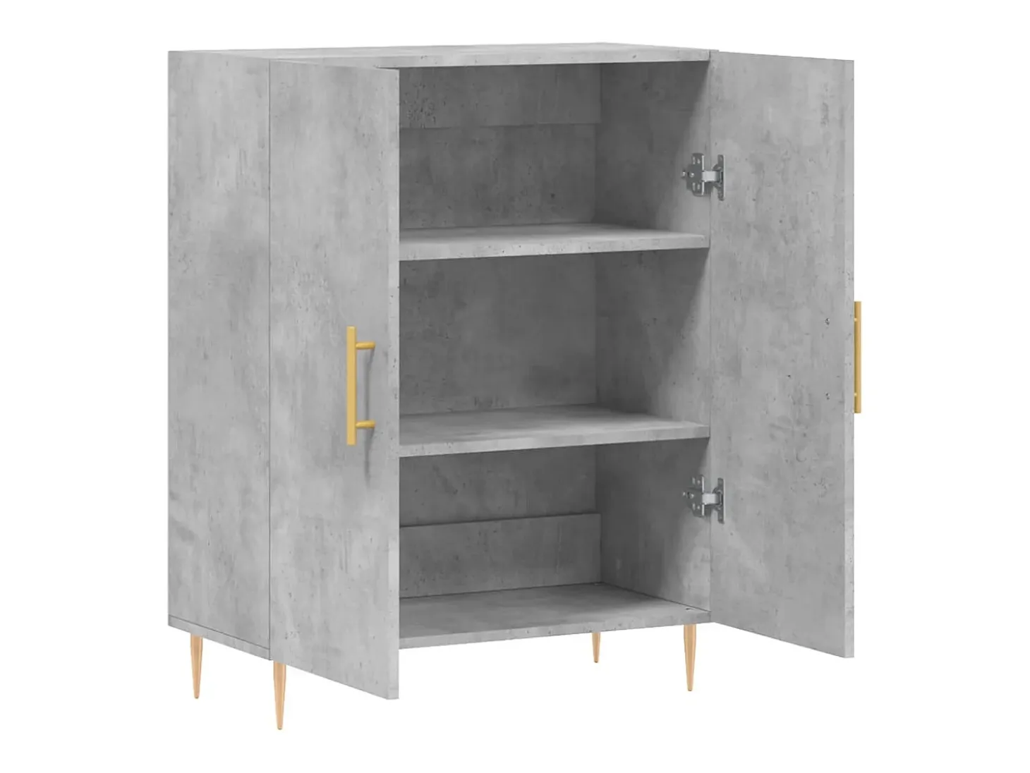 Aparador gris hormigón 69,5x34x90 cm madera de ingeniería