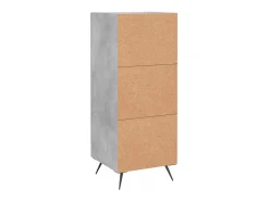 Aparador Gris Hormigón 34,5x34x90 cm Madera de Ingeniería