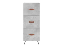 Aparador Gris Hormigón 34,5x34x90 cm Madera de Ingeniería