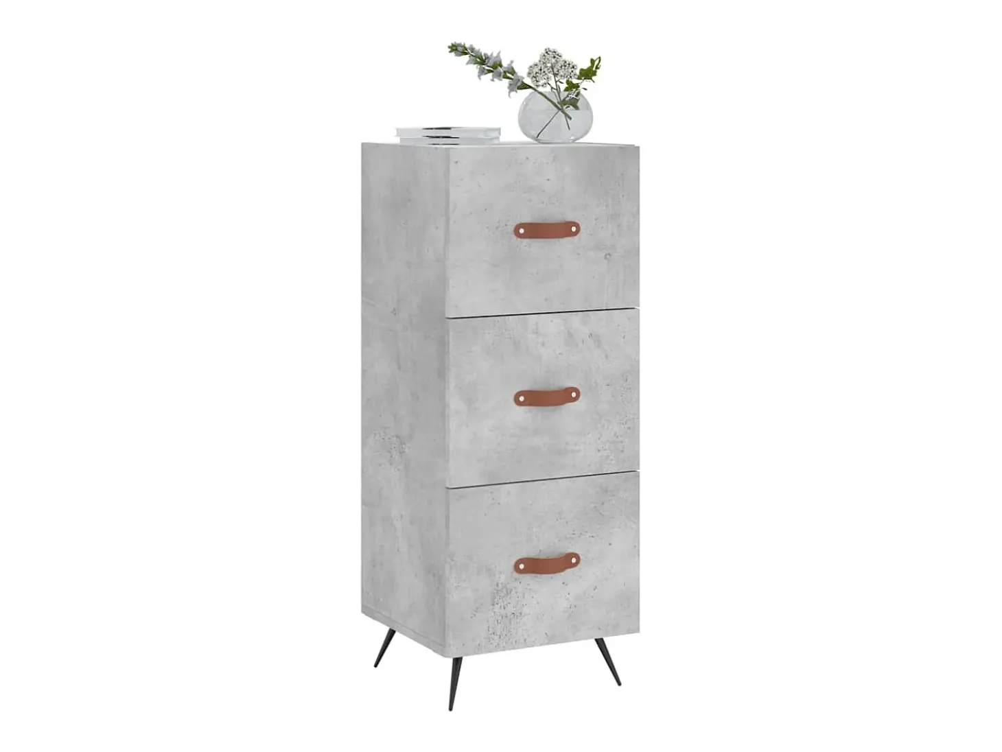Aparador Gris Hormigón 34,5x34x90 cm Madera de Ingeniería