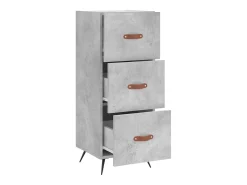 Aparador Gris Hormigón 34,5x34x90 cm Madera de Ingeniería
