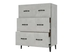 Aparador gris hormigón 69,5x34x90 cm madera de ingeniería