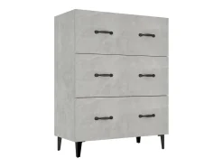 Aparador gris hormigón 69,5x34x90 cm madera de ingeniería