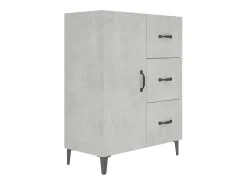 Aparador gris hormigón 69,5x34x90 cm madera de ingeniería