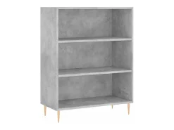 Aparador gris hormigón 69,5x32,5x180 cm madera de ingeniería