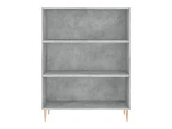 Aparador gris hormigón 69,5x32,5x180 cm madera de ingeniería