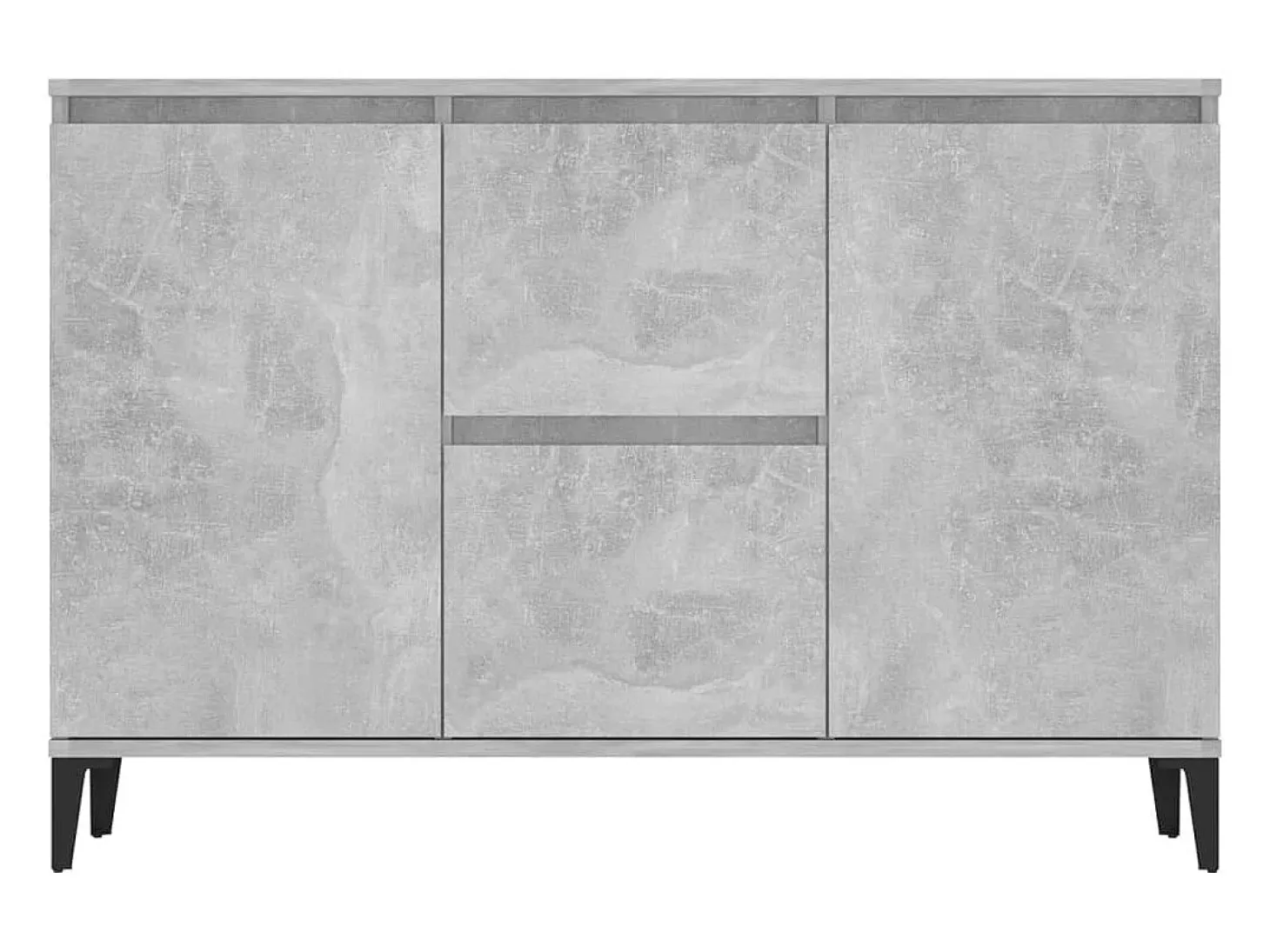 Aparador gris hormigón 104x35x70 cm madera de ingeniería