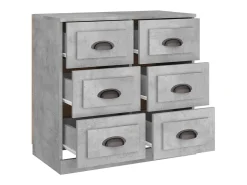 Aparador gris hormigón 70x35,5x67,5 cm madera de ingeniería