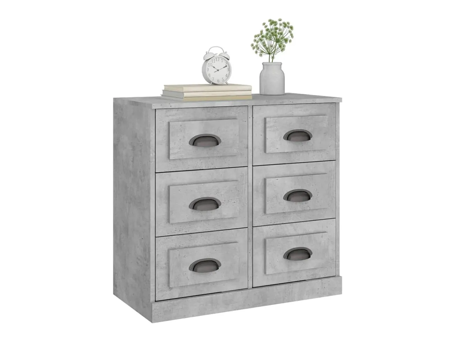 Aparador gris hormigón 70x35,5x67,5 cm madera de ingeniería