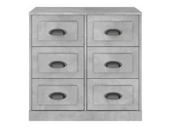 Aparador gris hormigón 70x35,5x67,5 cm madera de ingeniería