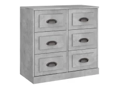 Aparador gris hormigón 70x35,5x67,5 cm madera de ingeniería