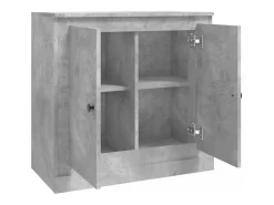 Aparador gris hormigón 70x35,5x67,5 cm madera de ingeniería