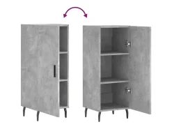 Aparador Gris Hormigón 34,5x34x90 cm Madera de Ingeniería