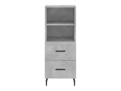 Aparador Gris Hormigón 34,5x34x90 cm Madera de Ingeniería