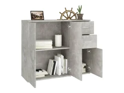Aparador Gris Hormigón 91x29,5x75 cm Madera de Ingeniería