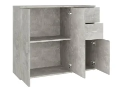Aparador Gris Hormigón 91x29,5x75 cm Madera de Ingeniería
