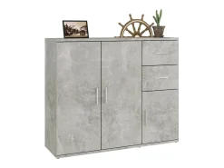 Aparador Gris Hormigón 91x29,5x75 cm Madera de Ingeniería