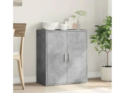 Aparador gris hormigón 79x38x80 cm madera de ingeniería