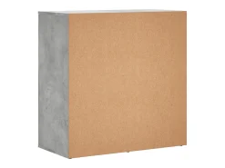 Aparador gris hormigón 79x38x80 cm madera de ingeniería