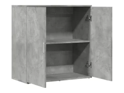 Aparador gris hormigón 79x38x80 cm madera de ingeniería
