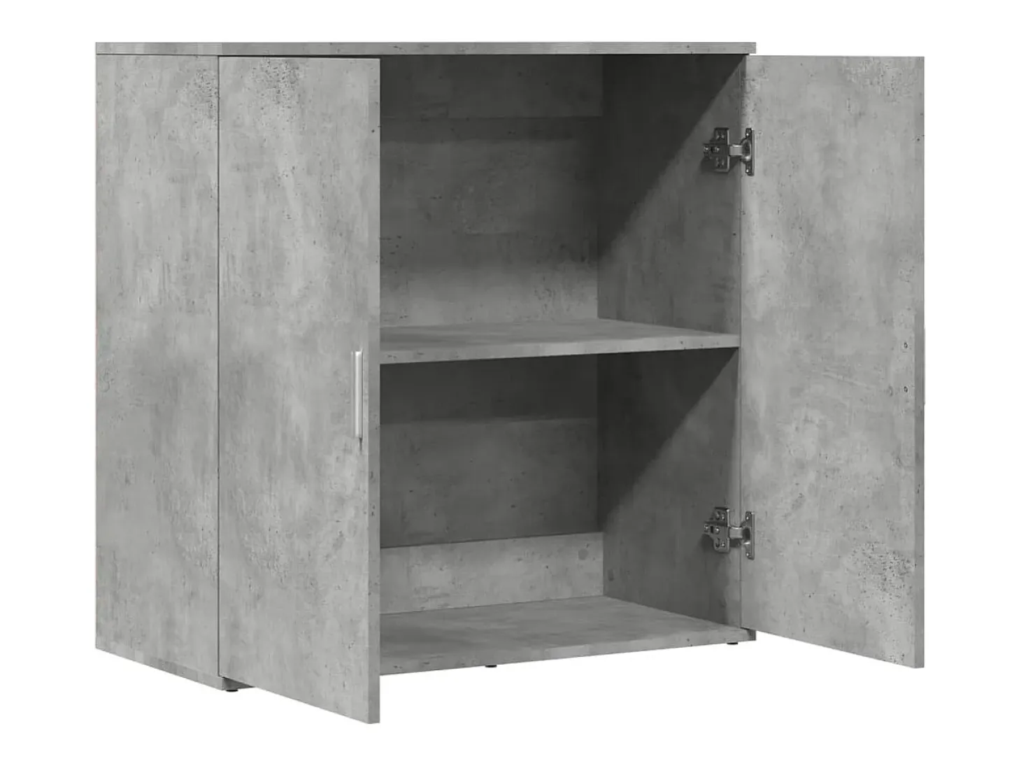 Aparador gris hormigón 79x38x80 cm madera de ingeniería