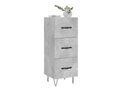 Aparador Gris Hormigón 34,5x34x90 cm Madera de Ingeniería