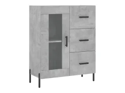 Aparador gris hormigón 69,5x34x90 cm madera de ingeniería
