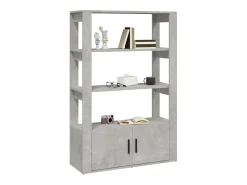 Aparador Gris Hormigón 80x30x119,5 cm Madera de Ingeniería