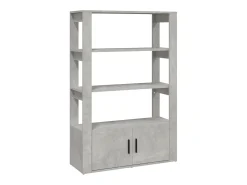 Aparador Gris Hormigón 80x30x119,5 cm Madera de Ingeniería