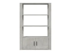 Aparador Gris Hormigón 80x30x119,5 cm Madera de Ingeniería