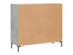 Aparador gris hormigón 90x34x80 cm madera de ingeniería