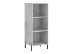 Aparador gris hormigón 34,5x32,5x90 cm madera de ingeniería