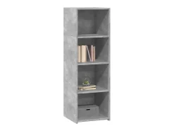 Aparador gris hormigón 40x41x124 cm madera de ingeniería
