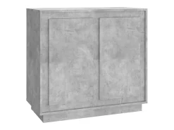 Aparador gris hormigón 80x34x75 cm madera de ingeniería