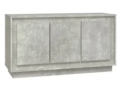 Aparador gris hormigón 102x35x55 cm madera de ingeniería