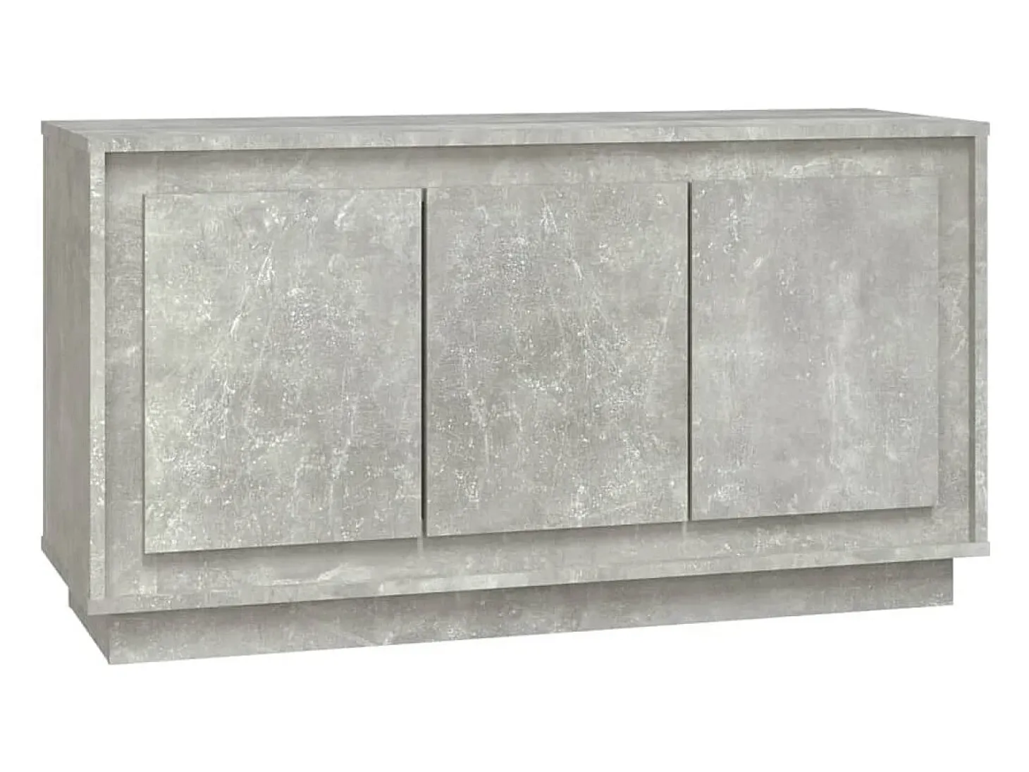 Aparador gris hormigón 102x35x55 cm madera de ingeniería