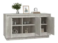 Aparador gris hormigón 102x35x55 cm madera de ingeniería