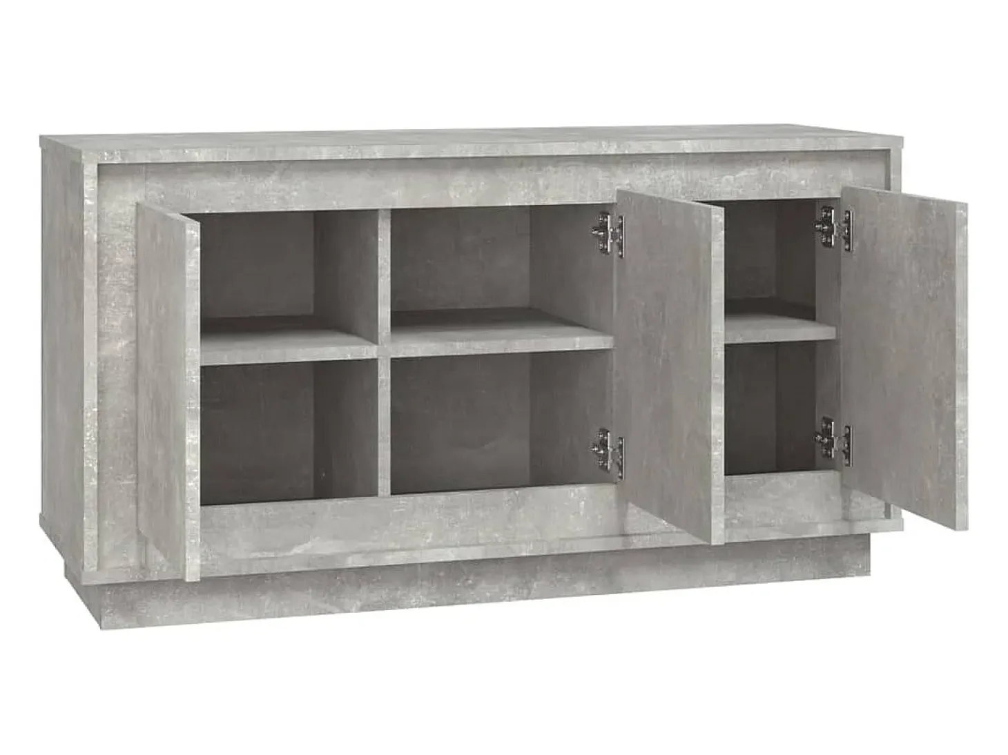 Aparador gris hormigón 102x35x55 cm madera de ingeniería