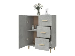 Aparador gris hormigón 69,5x34x90 cm madera de ingeniería