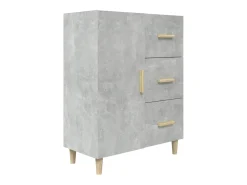 Aparador gris hormigón 69,5x34x90 cm madera de ingeniería