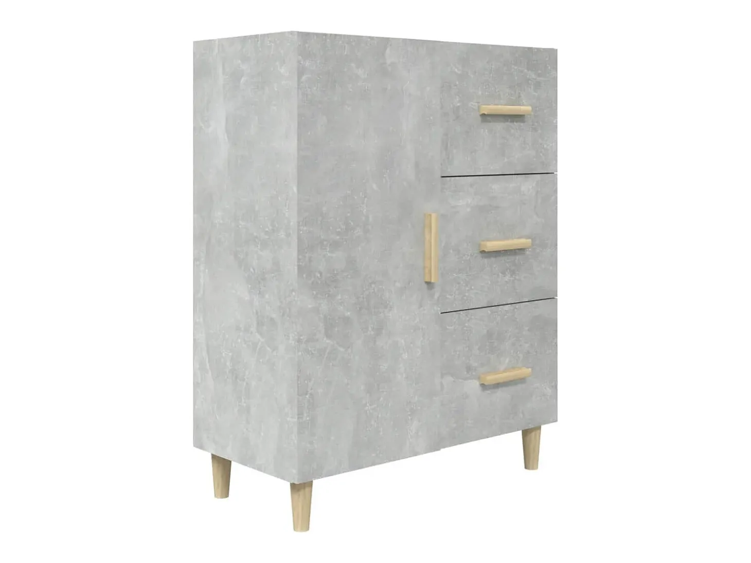 Aparador gris hormigón 69,5x34x90 cm madera de ingeniería
