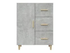 Aparador gris hormigón 69,5x34x90 cm madera de ingeniería
