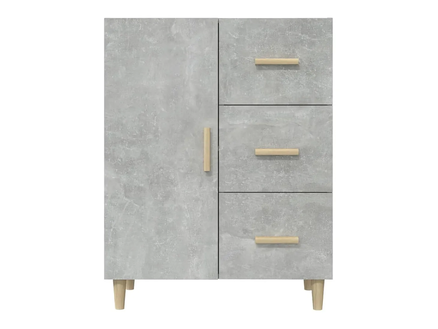 Aparador gris hormigón 69,5x34x90 cm madera de ingeniería