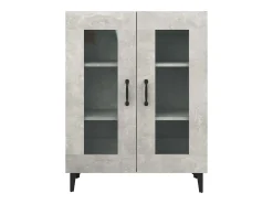 Aparador gris hormigón 69,5x34x90 cm madera de ingeniería