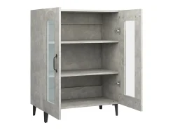 Aparador gris hormigón 69,5x34x90 cm madera de ingeniería