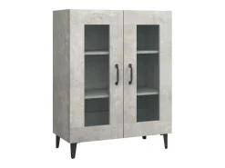 Aparador gris hormigón 69,5x34x90 cm madera de ingeniería